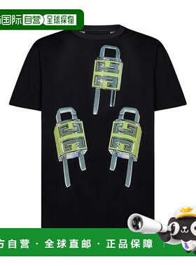 GIVENCHY 男士T恤 BM716N3YBC001 CO 黑色 Givenchy 4G Lock T-sh