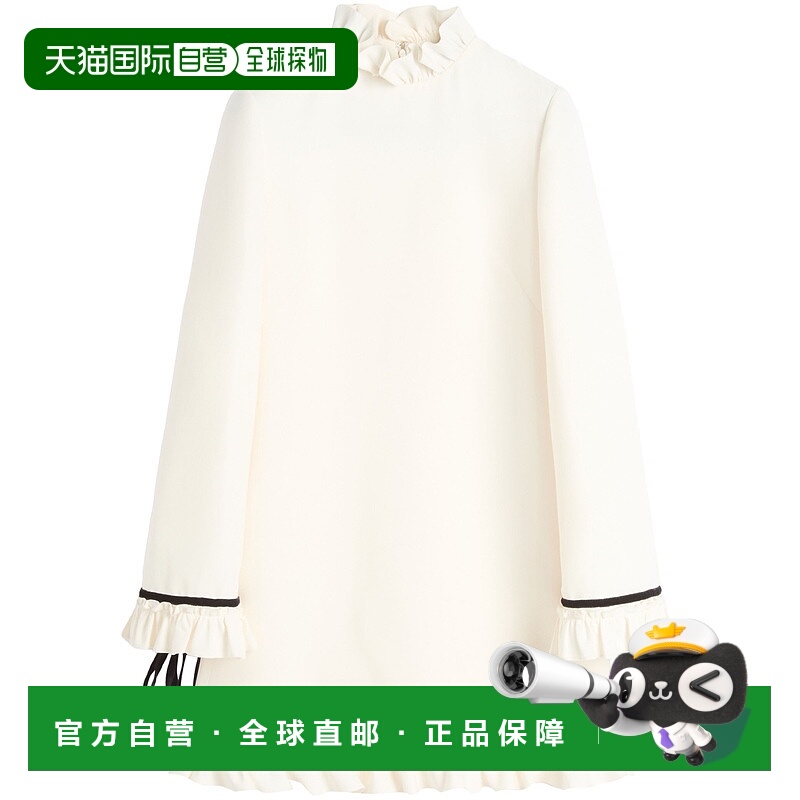 1h可退 VALENTINO 女士连衣裙 6B3VAF981CFA03 AW2025 白色羊毛