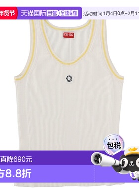 KENZO 女士T恤 FG52TO6303LM02 SS2026 白色 TANK TOP 