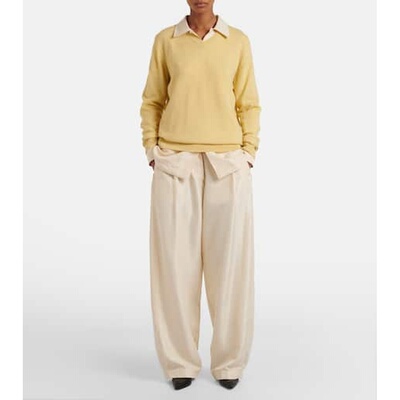 潮奢 The Row 女士 Nian 羊绒上衣 yellow黄色 舒适时尚