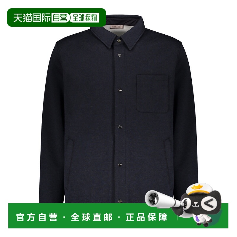 1h可退 HERNO 男士衬衫 JC00012UR560109219 AW2023 黑色 长袖休