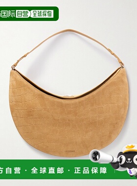 1h可退 潮奢 Jacquemus 女士 Le Calisso Rond 鳄鱼皮革感绒面革