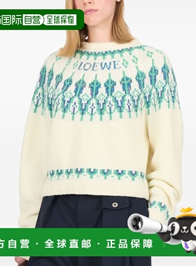LOEWE 女士卫衣 S359Y14KIB2093 SS2026 白色 Wool Blend Sweater