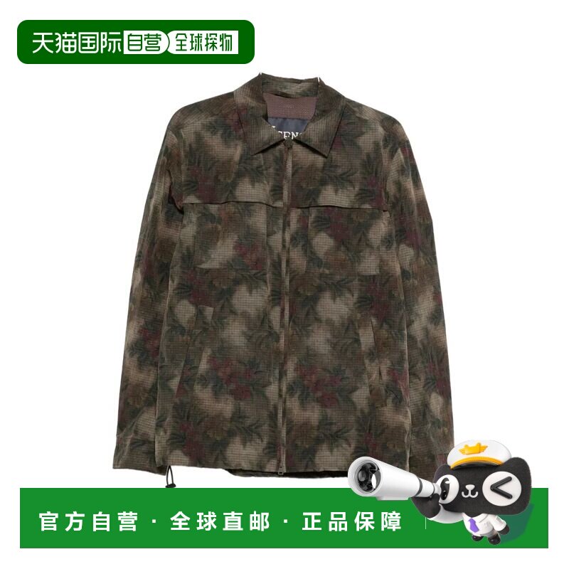 HERNO 男士夹克 GI000583U127778500 SS2026 棕色 WOVEN JACKET图片