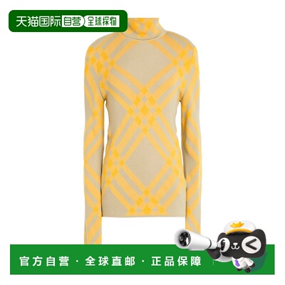 1h可退 潮奢 Burberry 巴宝莉 女士 高领上衣 yellow黄色 舒适时