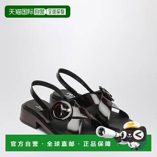 潮奢 绒毛皮质烧焦感彩色搭扣凉鞋 Prada 女士 1X9 普拉达 1h可退