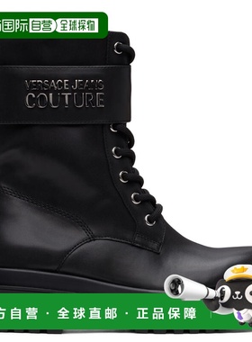 1h可退 潮奢 Versace Jeans 范思哲 女士 黑色 Logo Drew 踝靴 E7