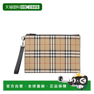 男士 花色 手拿包 AW2023 徽标格纹手拿包 80579401 BURBERRY