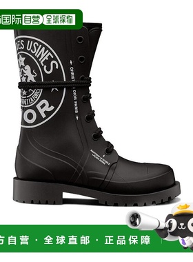 DIOR 女士高跟鞋 KCI670EBRS900 AW2024 黑色 黑色logo印花系带短