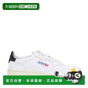 1h可退 潮奢 AUTRY 女士 MEDALIST 白色黑色皮质运动鞋 AULWLL22