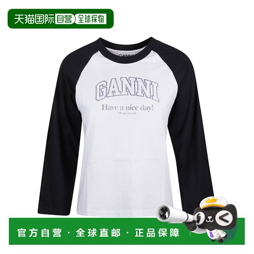 GANNI 女士T恤 A1050058151 SS2026 白色 