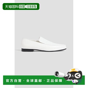 1h可退 潮奢 toteme 女士 鳄鱼纹皮质乐福鞋 234WAS813LE0023WHIT