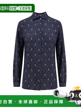 1h可退 ETRO 女士衬衫 WRIA001999TJA46B0065 SS2025 黑色长袖