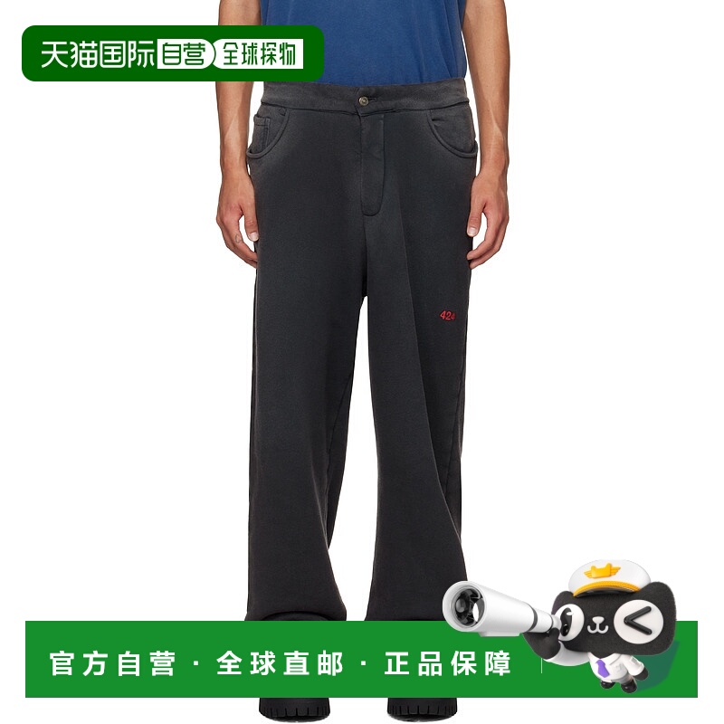 1h可退 潮奢 424 男士 黑色 Big Daddy 运动裤 FFF4MT02APJE2039