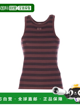 GANNI 女士背心吊带 A105004900B AW2025 紫色 Brown And Black T