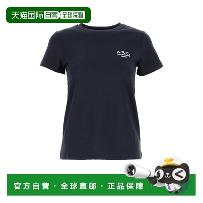 1h可退 A.P.C. 女士T恤 COEZCF26842IAK SS2024 蓝色 Basic T-shi