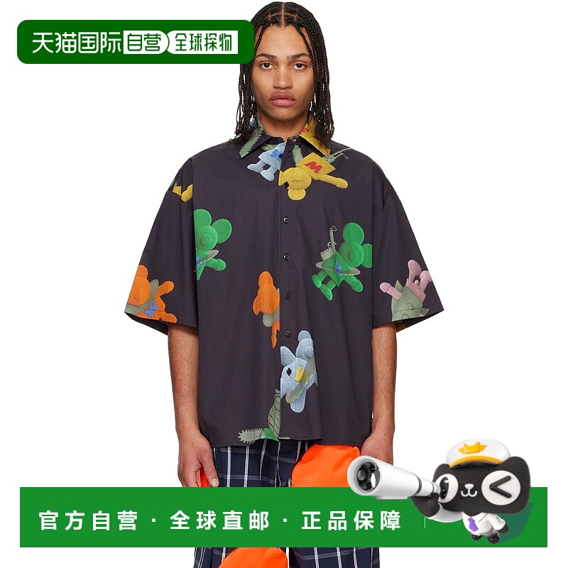 1h可退 潮奢 Walter Van Beirendonck 男士 黑色 Star 衬衫 6007