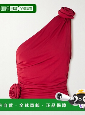 1h可退 潮奢 magda butrym 女士 单肩嵌花褶皱弹性针织上衣 99072