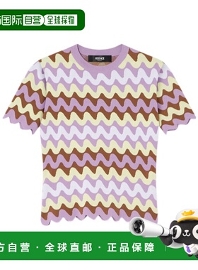 VERSACE 女士T恤 10194421A140346L380 女装花色上衣SS2025