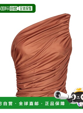 PINKO 女士背心吊带 105048A2F1L98 SS2025 棕色 单肩背心