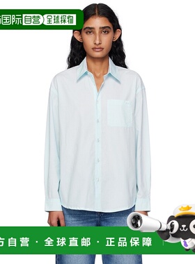 1h可退 潮奢 A.P.C. 女士 蓝色 Logo Boyfriend 衬衫 COEVDF12550