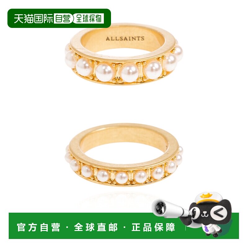 1h可退 ALL SAINTS 女士戒指 37585295GLD720 AW2026 金色珍珠