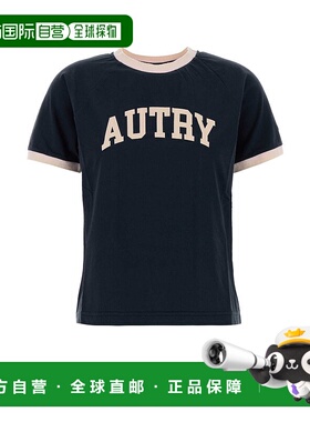 AUTRY 女士T恤 TSPWI6CV AW2025 蓝色 Dark blue cotton t-shirt