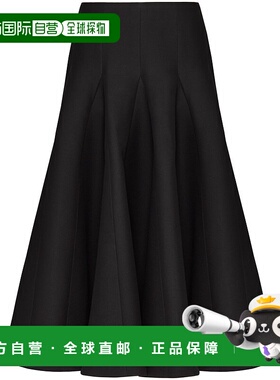 VALENTINO 女士半身裙 5B0RAC181CF0NO AW2024 黑色a字裙伞裙