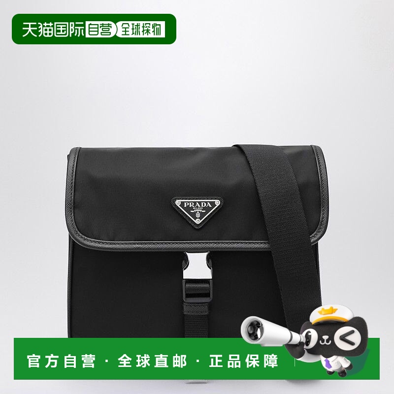 1h可退 潮奢 Prada 普拉达 男士 黑色小牛皮肩包(RE-NYLON) 2VD07