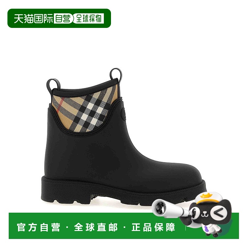 1h可退 BURBERRY 男士靴子 8111695 AW2025 黑色 Marsh Stamp Ank