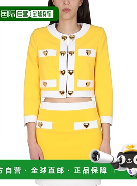 1h可退 MOSCHINO 女士外套 052504244028 SS2023 黄色 HEART BUTT