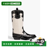 潮奢 刺绣皮质牛仔靴子 GANNI 女士 1h可退 tone 甘尼 Two S21214