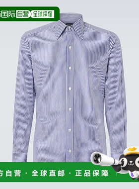 1h可退 潮奢 Tom Ford 汤姆 福特 男士 Bengal 条纹棉混纺衬衫