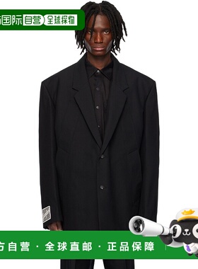 1h可退 潮奢 EGONLAB. 男士 黑色 Oversized 西装外套 SS25BL006A