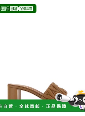 1h可退 潮奢 Miu Miu 缪缪 女士 驼色纳巴革凉拖 5XX657F05588T