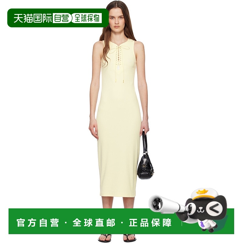 潮奢 Givenchy 纪梵希 女士 灰白色 Lace Up Rib Tank 连衣裙 BW2