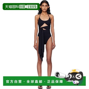 女士 黑色 连体泳衣 潮奢 AA9W007 Piece Alaia Two 1h可退 Cross