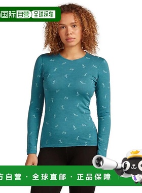 ICEBREAKER Merino 200 Oasis Crewe Snow Day 长袖底层保暖衣 女