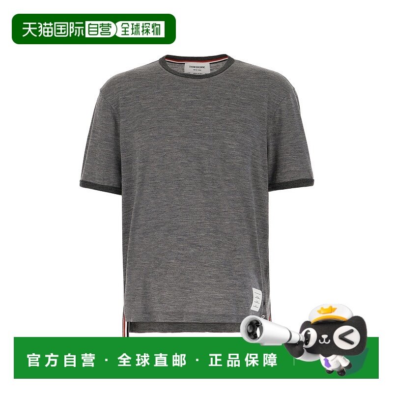 潮奢 Thom Browne 汤姆 布朗 男士 羊毛短袖T恤 MJS262AJ0149