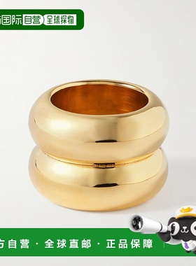 1h可退 潮奢 Uncommon Matters 女士 Breve 镀金戒指 TBORI01AGGG