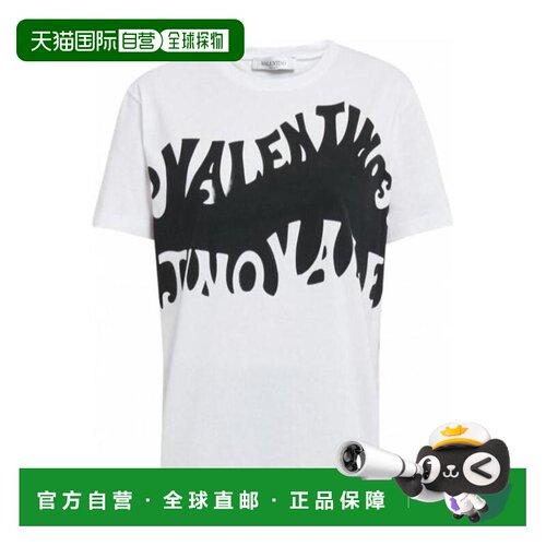 1h可退 奢淘 Valentino 树干字母印花T恤 女 QB2MG08E44N短袖