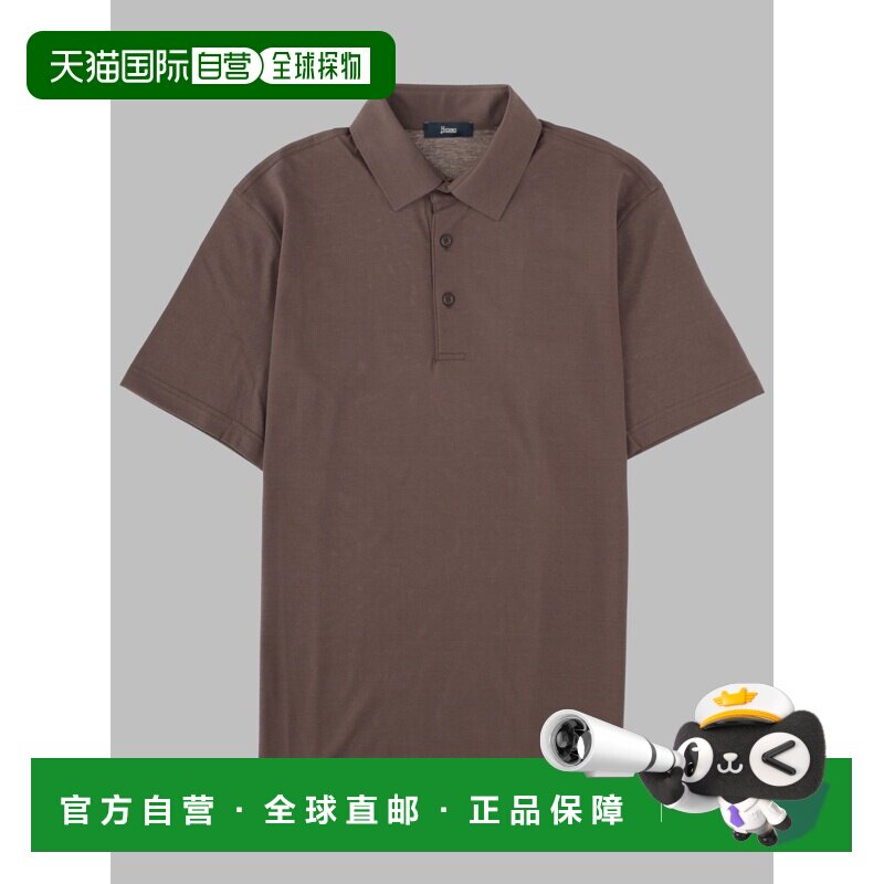 HERNO 男士T恤 JPL00115U520058800 CO 棕色 短袖 Polo 衫图片