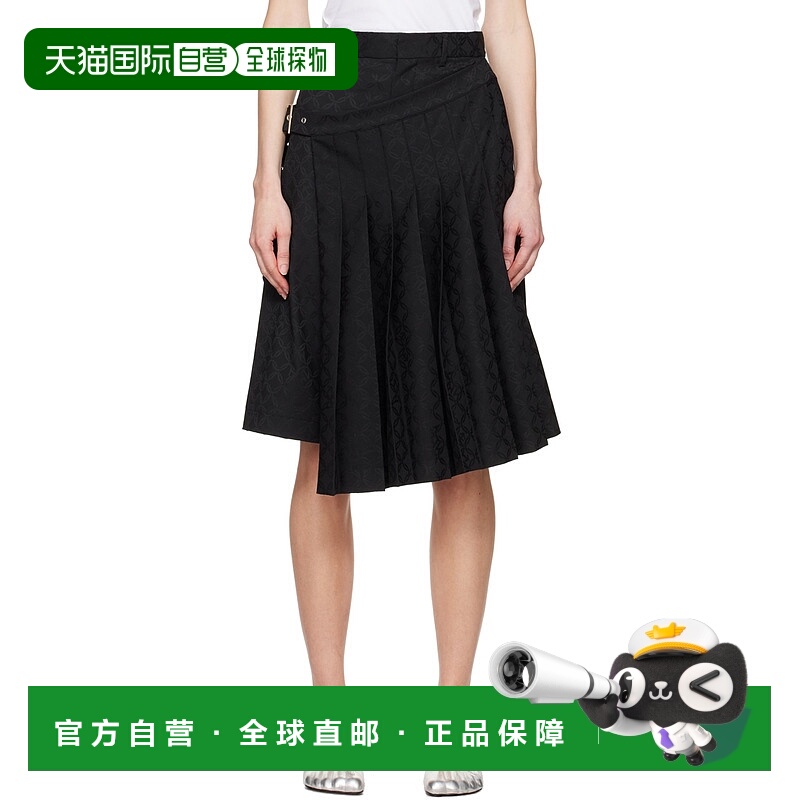 1h可退 潮奢 Charles Jeffrey Loverboy 女士 黑色提花裙裤 04403