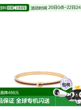 COACH 女士手链手镯 546478GLD600 AW2025 金色 双色logo手镯