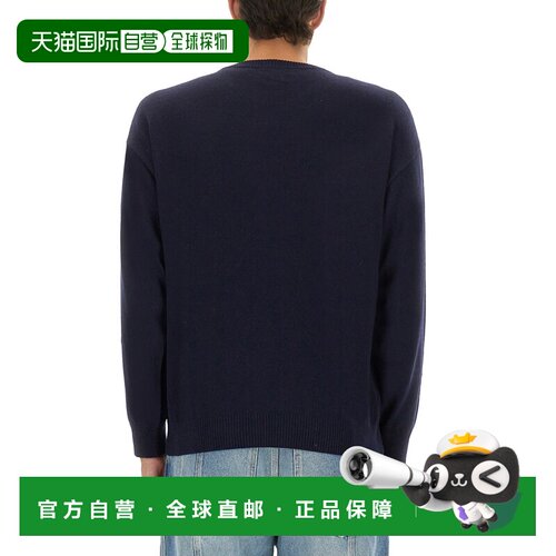 MOSCHINO 男士针织衫 092552020290 AW2025 蓝色 长袖毛衣