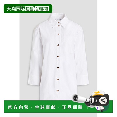 1h可退 潮奢 GANNI 甘尼 女士 棉质衬衫 F9000 whit高档正品舒适
