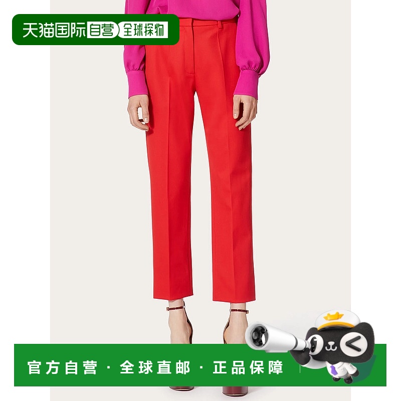 1h可退 VALENTINO 女士休闲裤 XB3RB4K06W5T43 AW2023 红色