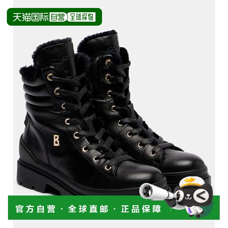 潮奢 bogner 博格纳 女士 St Moritz 皮质绑带靴子