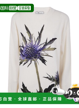 1h可退 潮奢 Blumarine 蓝色情人 女士 Cardo 印花針織衫 4M177A