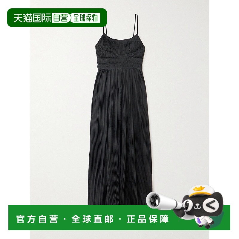 1h可退 潮奢 ULLA JOHNSON 女士 Reine 褶皱处理缎面礼服 PF25015